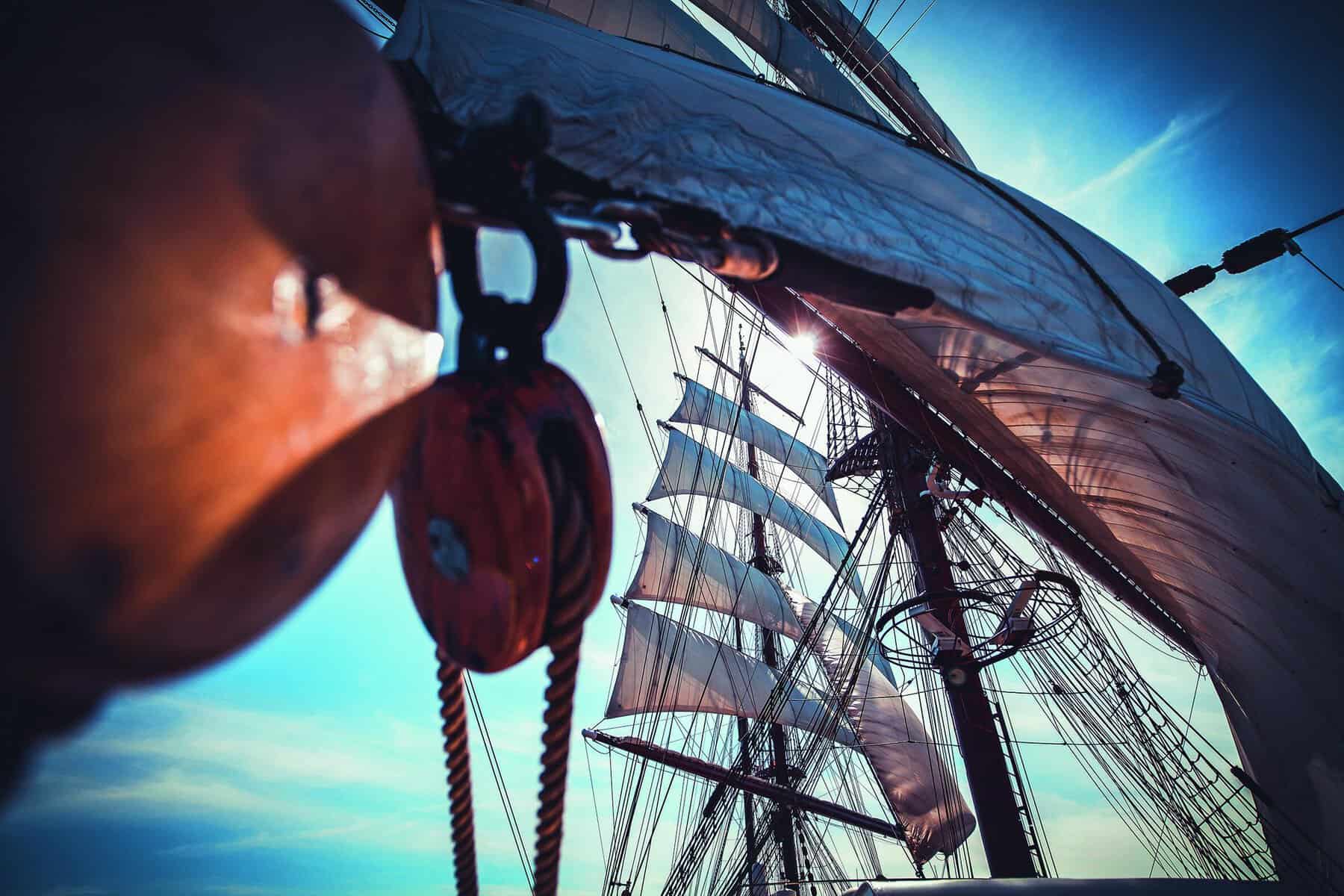 Sea Cloud II with all sails set