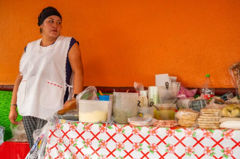 A street-food vendor in Mexico City
