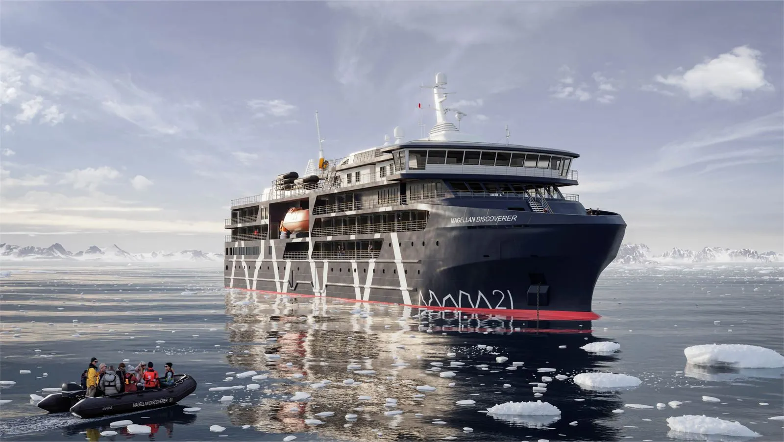 An Antarctica21 expedition in motion — small ships, big ice.