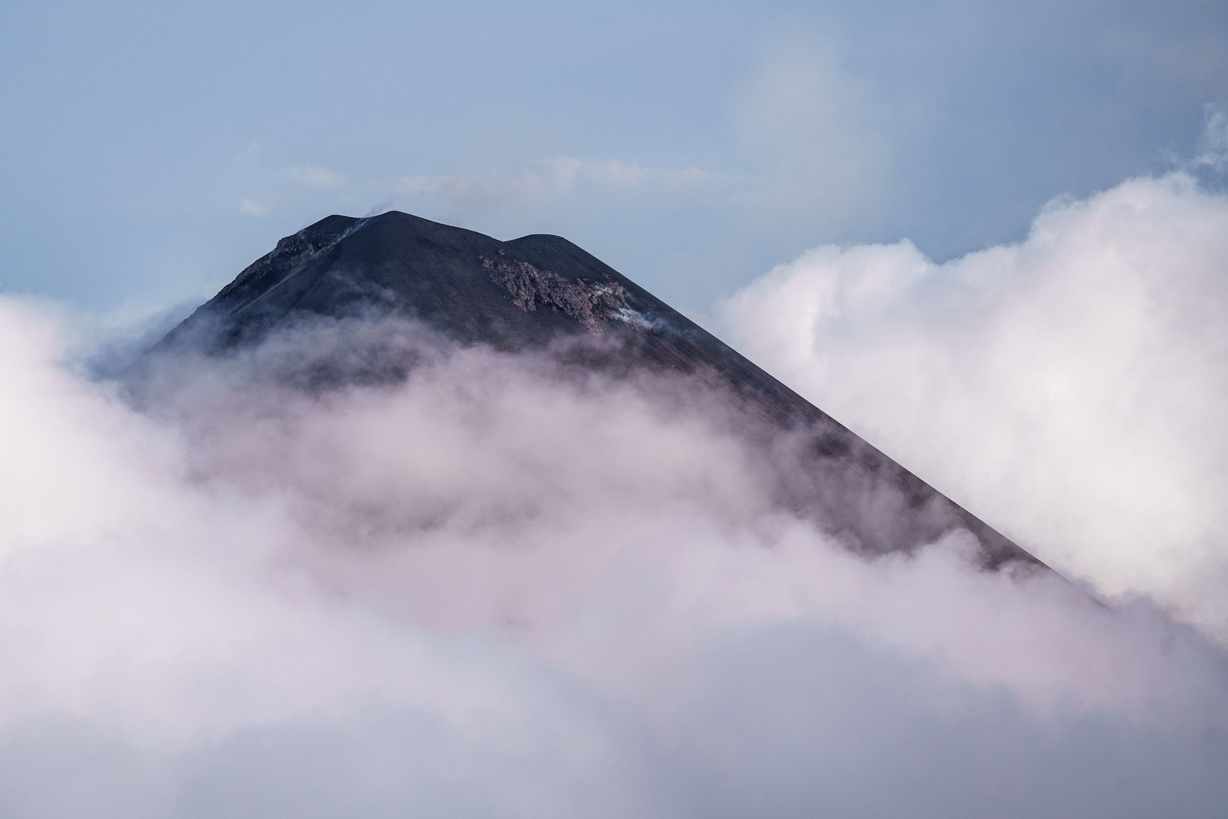 Acatenango surrounded by cloud