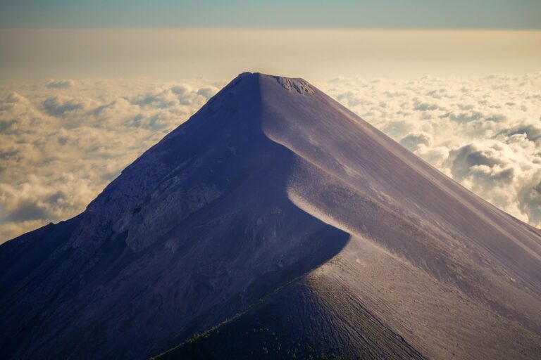 The summit of Acatenango above the clouds