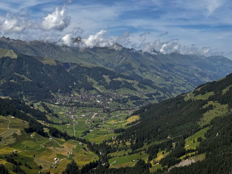 The green valley around Adelboden
