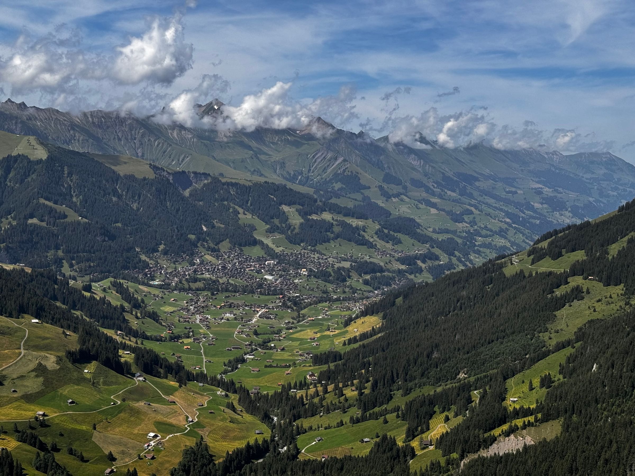 The green valley around Adelboden