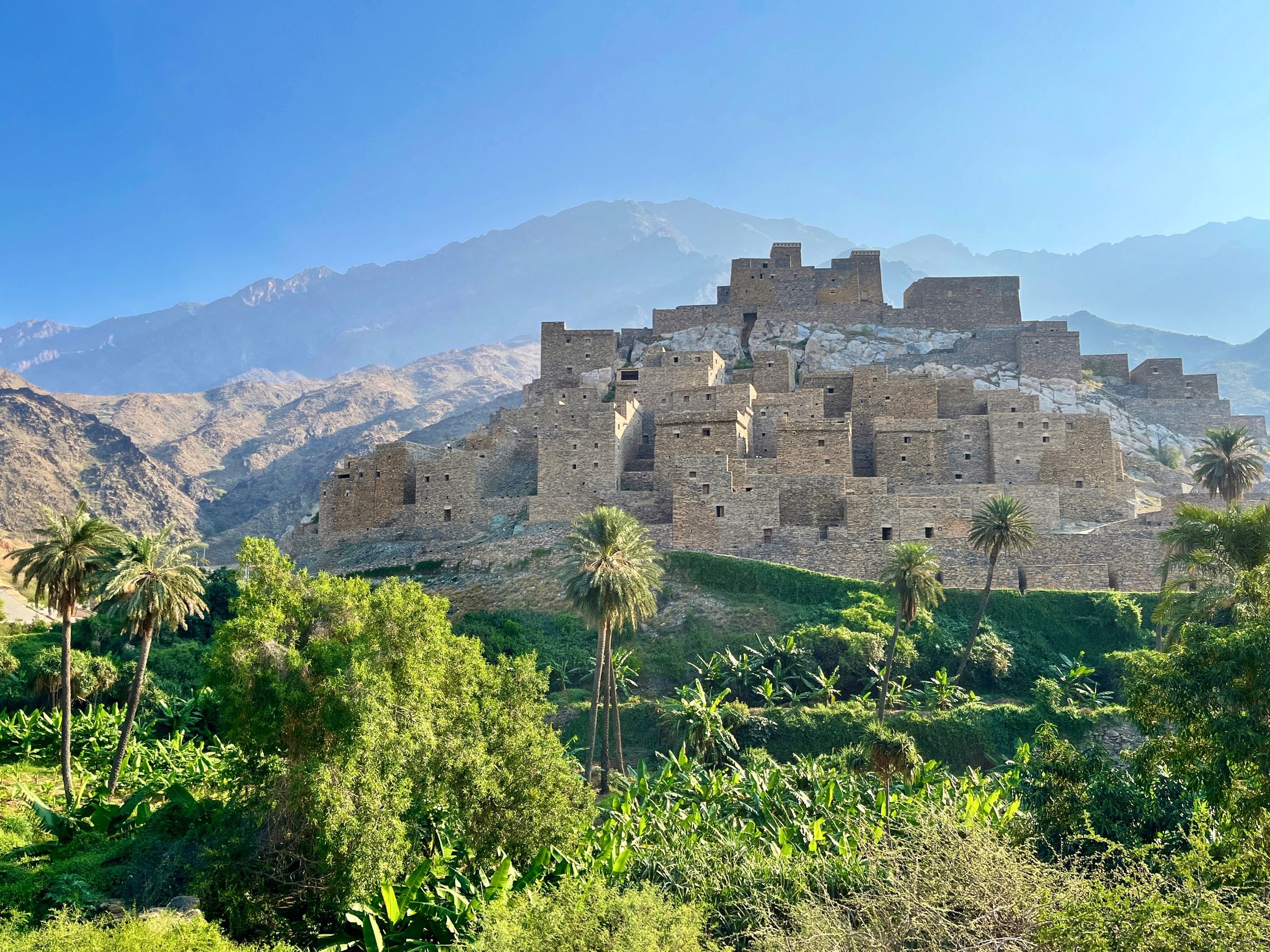 An old stone village in the Al Bahah region