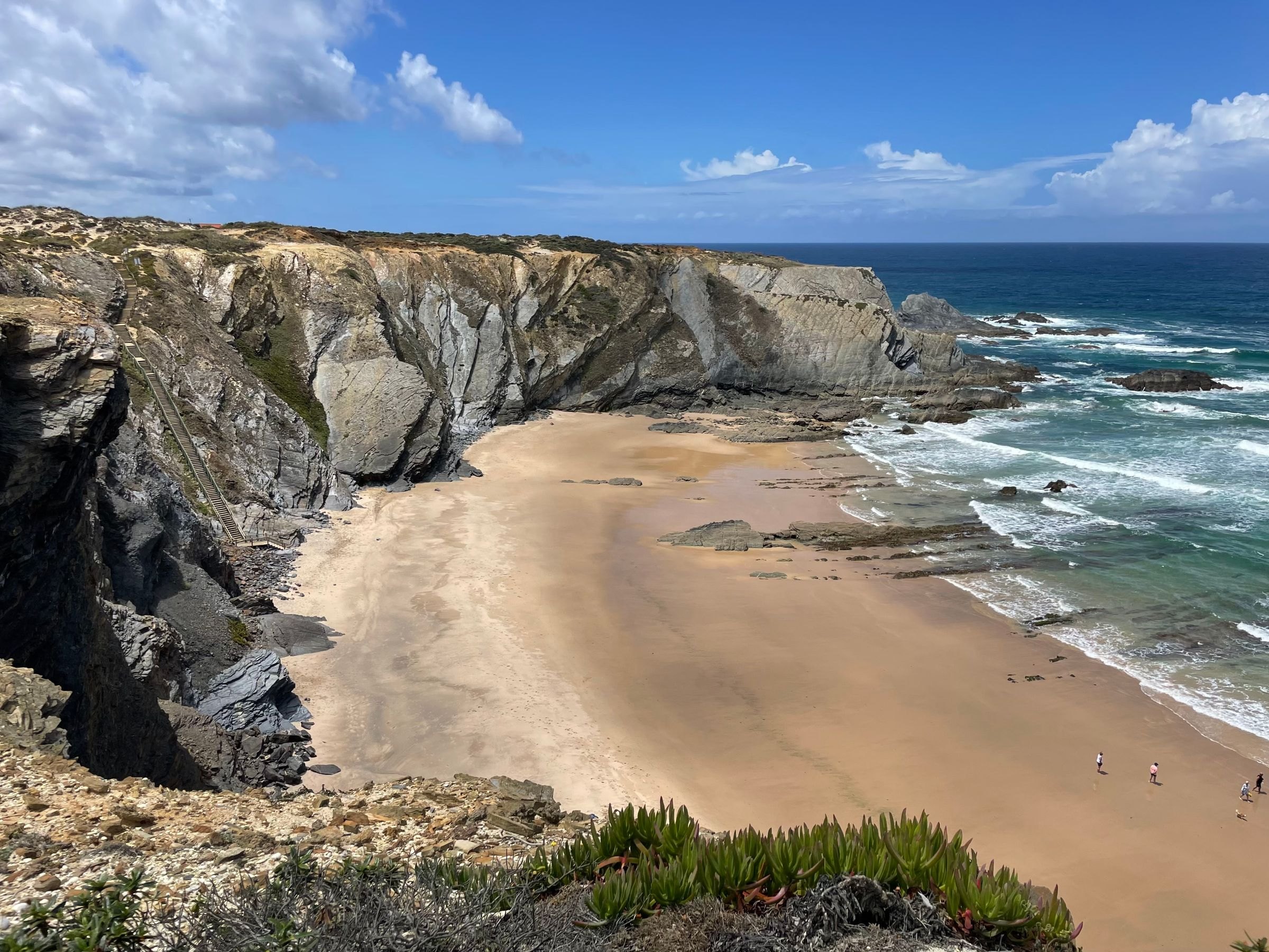 A beach between cliffs on the Alentejo coast