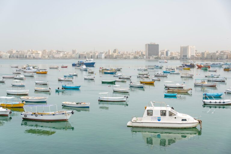Boats in Alexandria harbour