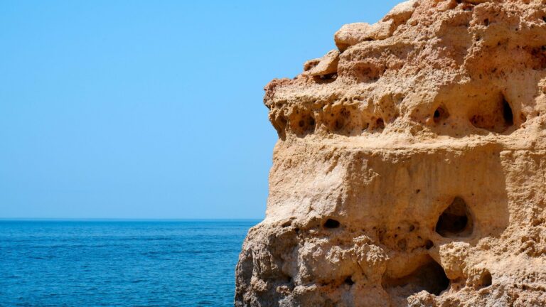 Limestone cliffs on the Algarve coast