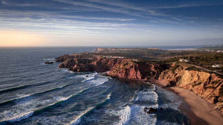 The rocky coastline near Aljezur from above