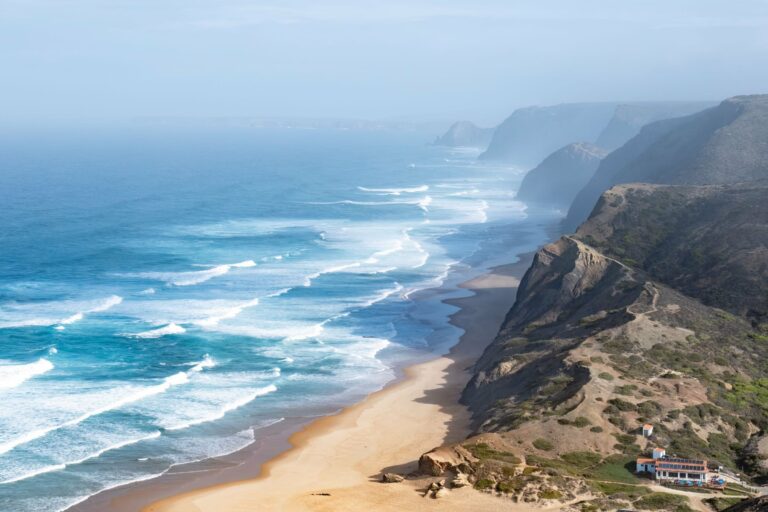 The cliffs and beaches of the coast near Aljezur