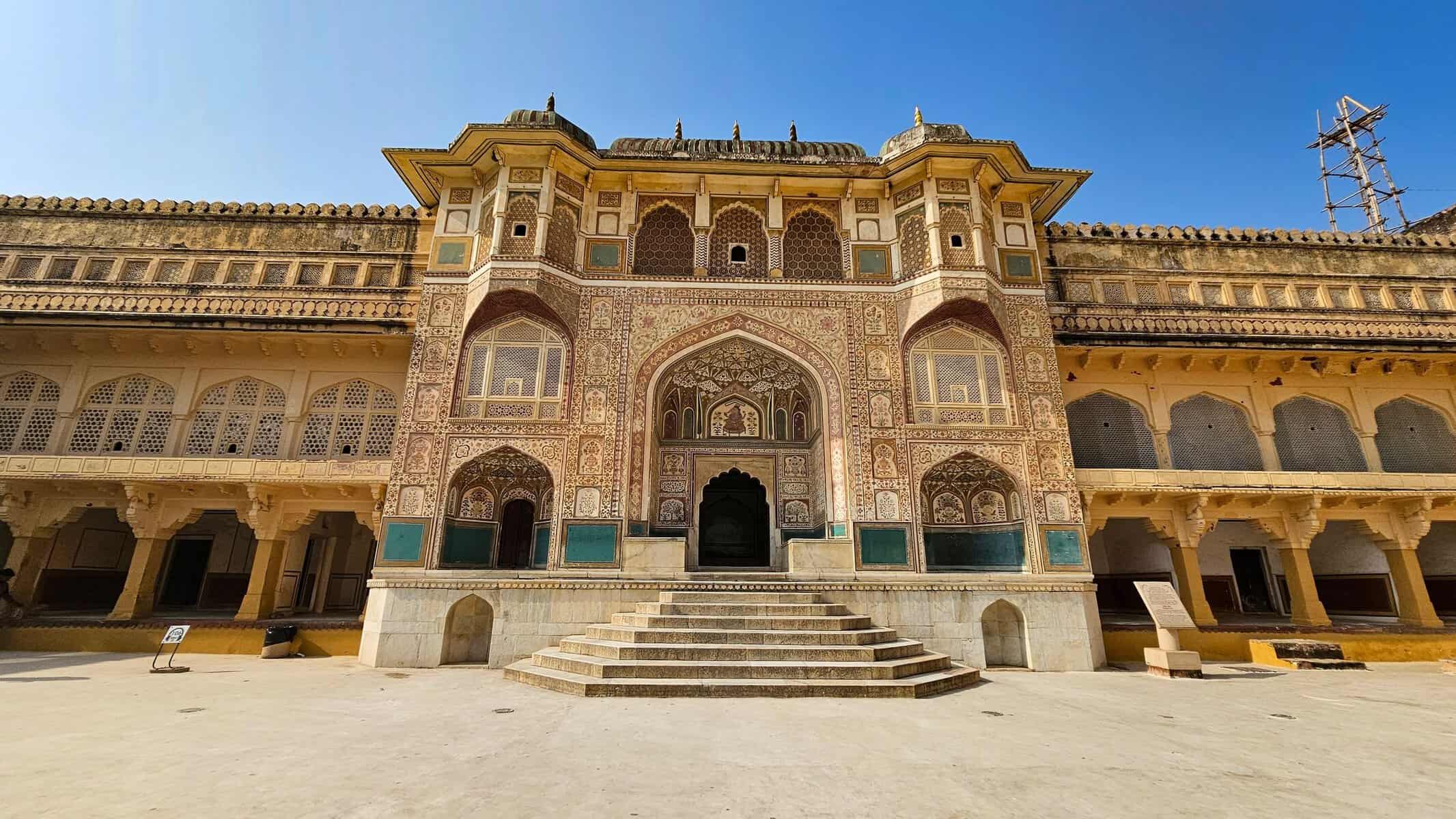 A decorated gateway inside Amber Fort, Jaipur
