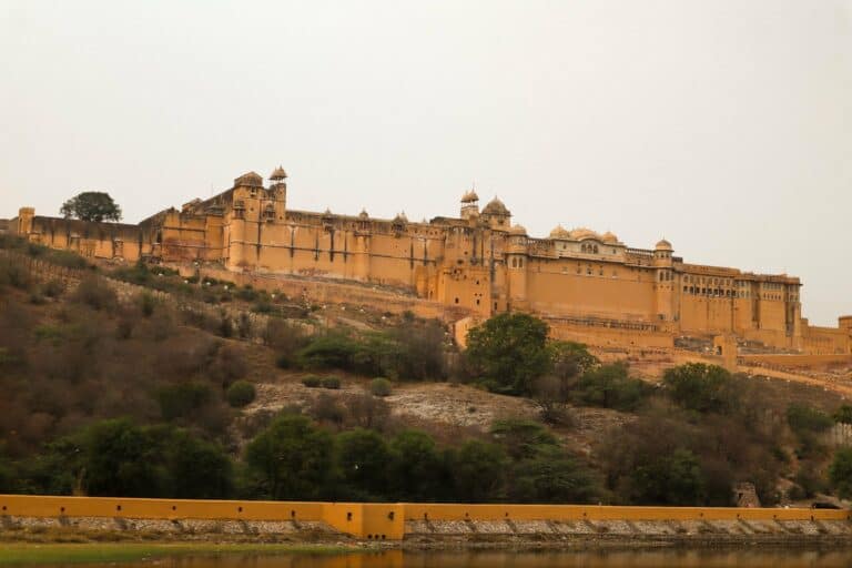 Amber Fort on its hillside above Jaipur, India