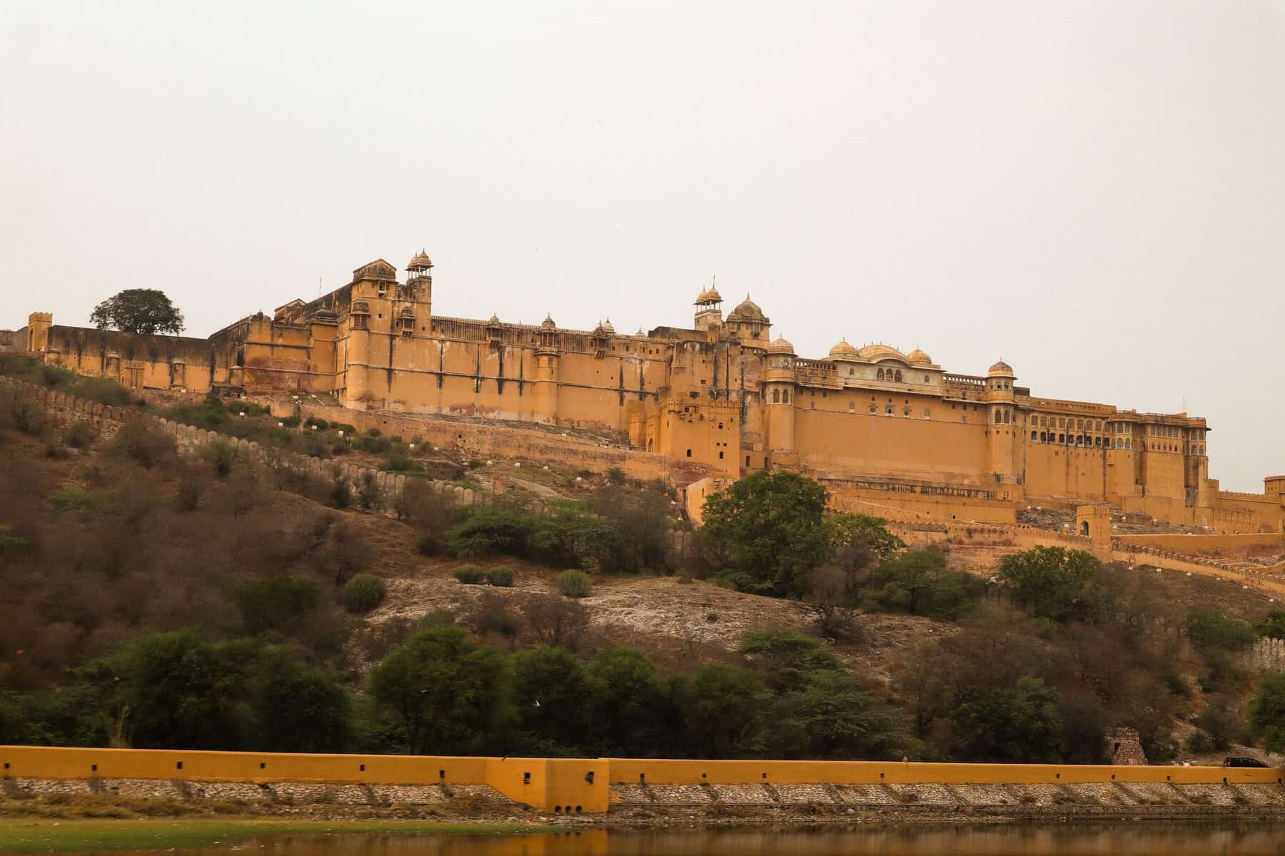 Amber Fort on its hillside above Jaipur, India