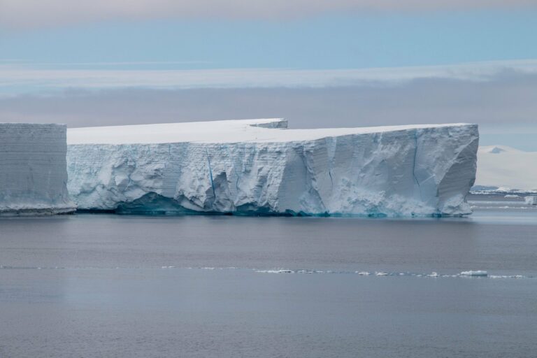 A huge tabular iceberg in Antarctic waters
