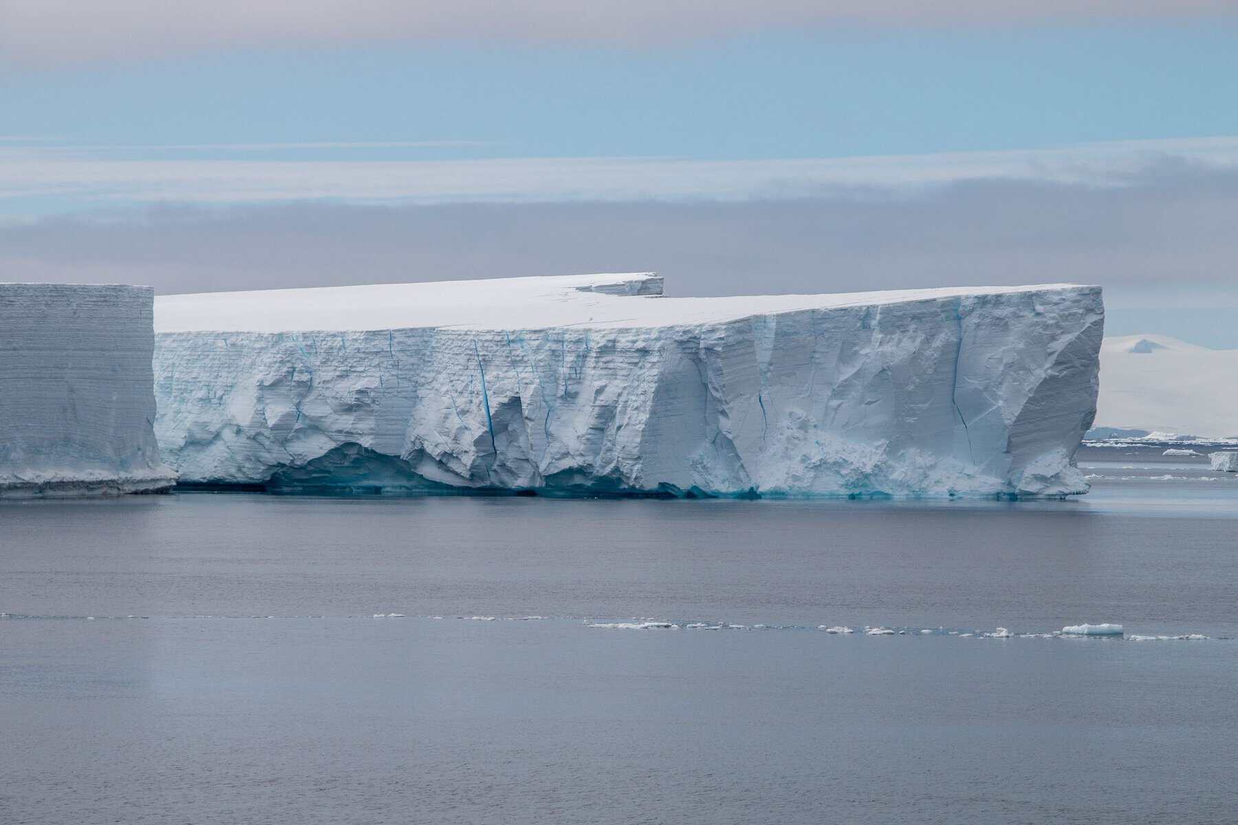 A huge tabular iceberg in Antarctic waters