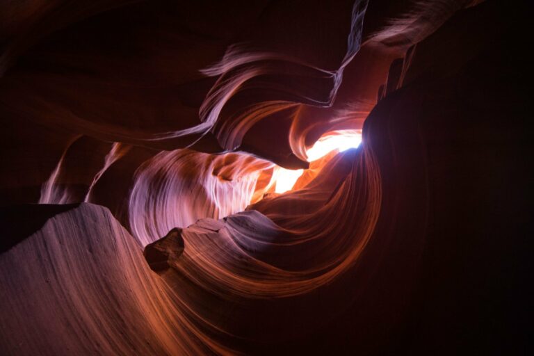 The swirling sandstone of Antelope Canyon
