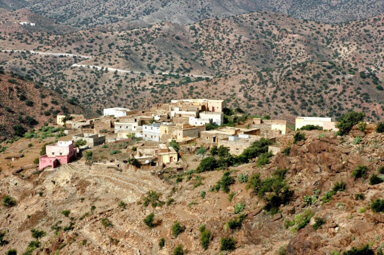 A traditional village in the Anti-Atlas mountains near Tafraoute
