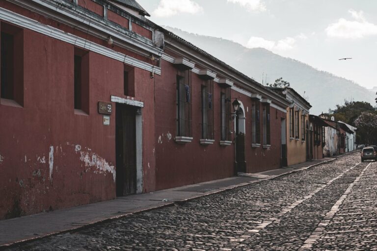 A cobbled street in Antigua Guatemala