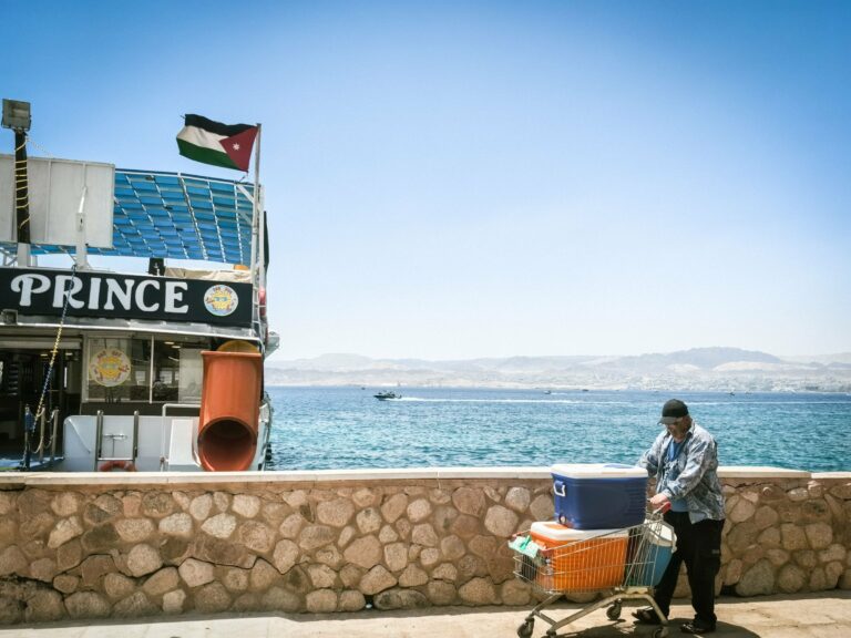 A boat on the Red Sea at Aqaba