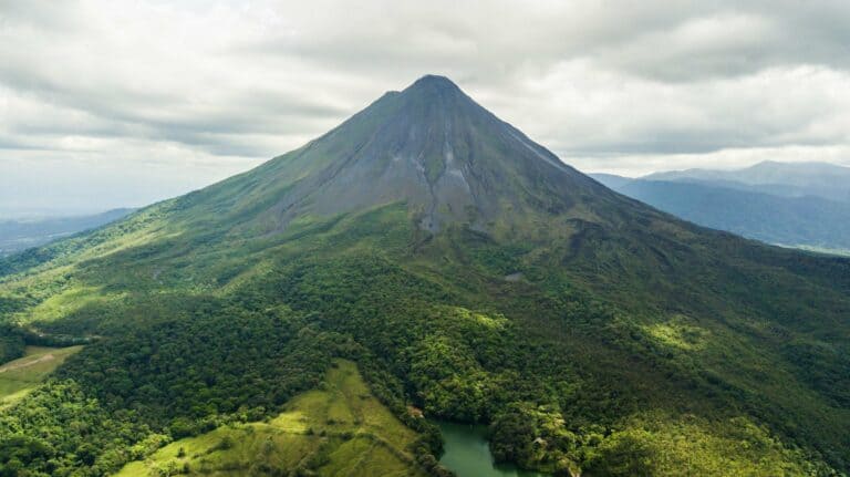 Arenal Volcano rising above the forest, Costa Rica