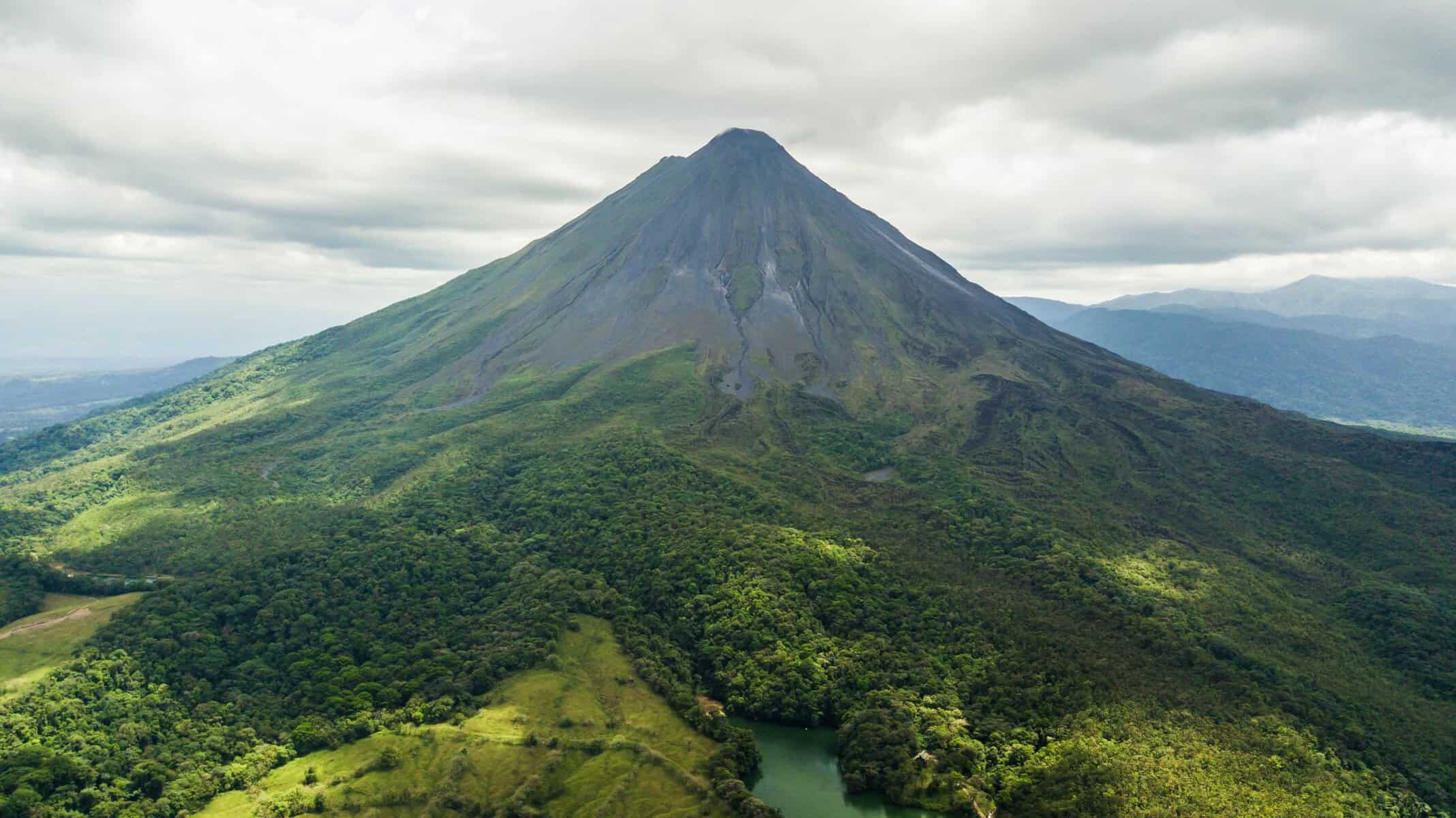 Arenal Volcano rising above the forest, Costa Rica
