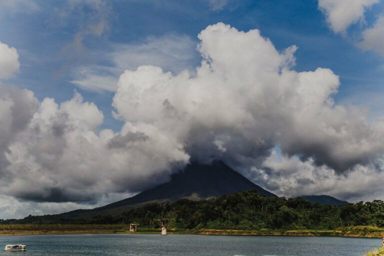 Arenal Volcano above a lake