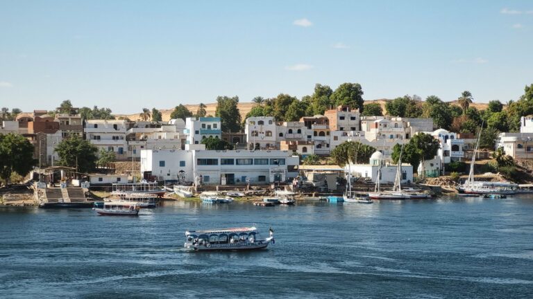 The Aswan riverside on the Nile