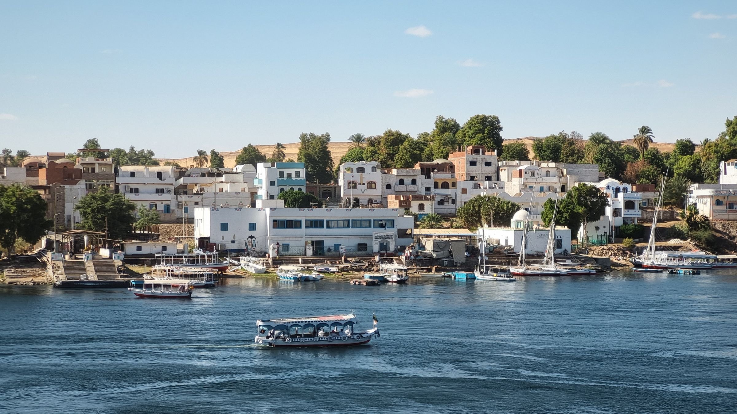 The Aswan riverside on the Nile