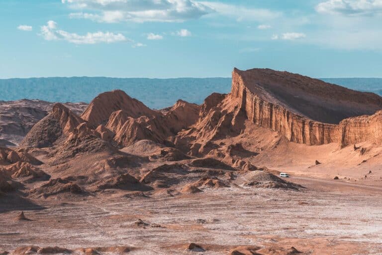 Rock formations in the Atacama Desert
