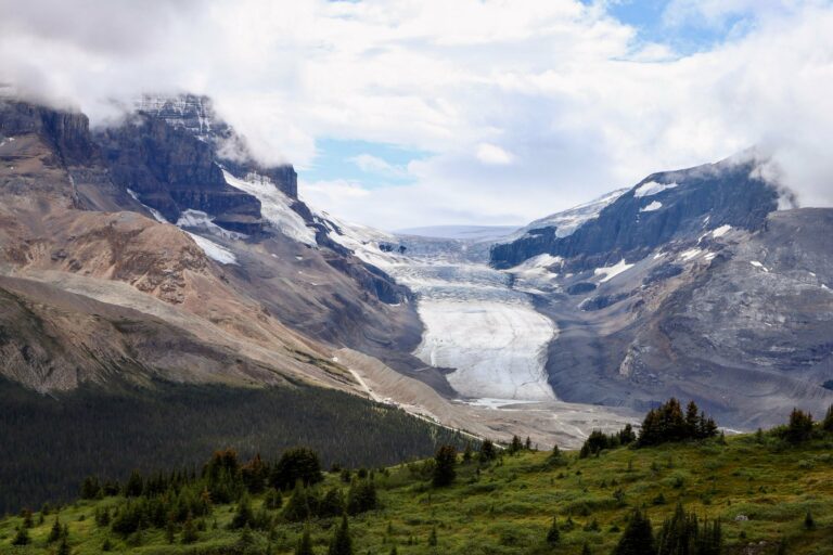 The Athabasca Glacier in Jasper National Park