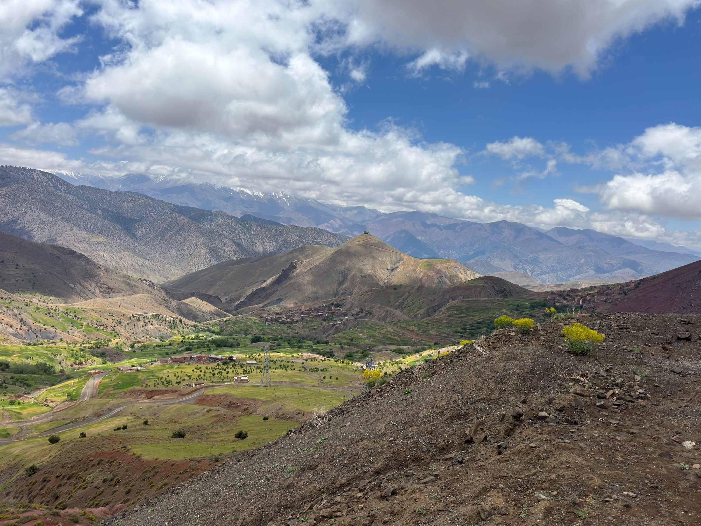 The High Atlas under a cloudy sky