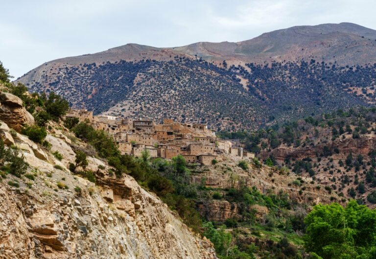 A hillside village in the Moroccan mountains
