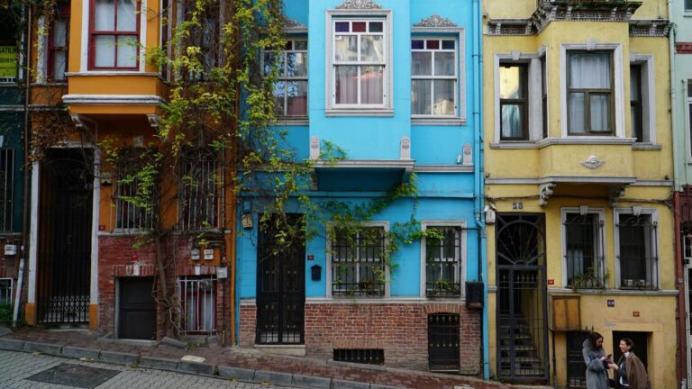 Colourful houses in Istanbul's Balat district
