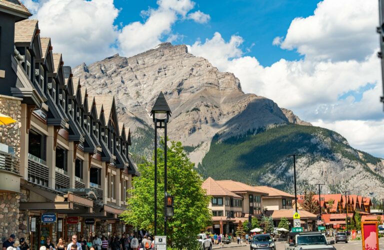 Banff Avenue below Cascade Mountain
