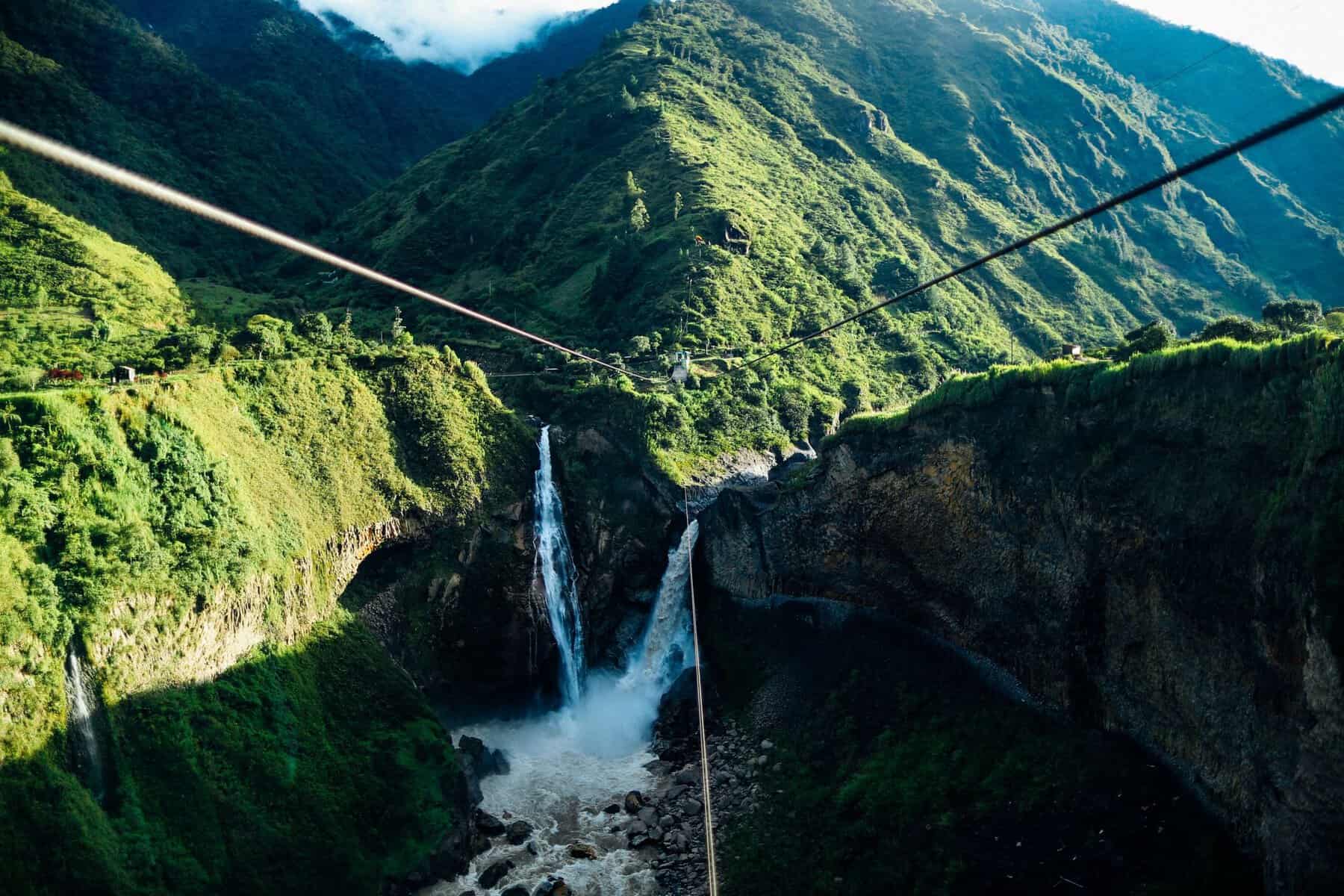 A waterfall near Baños, Ecuador