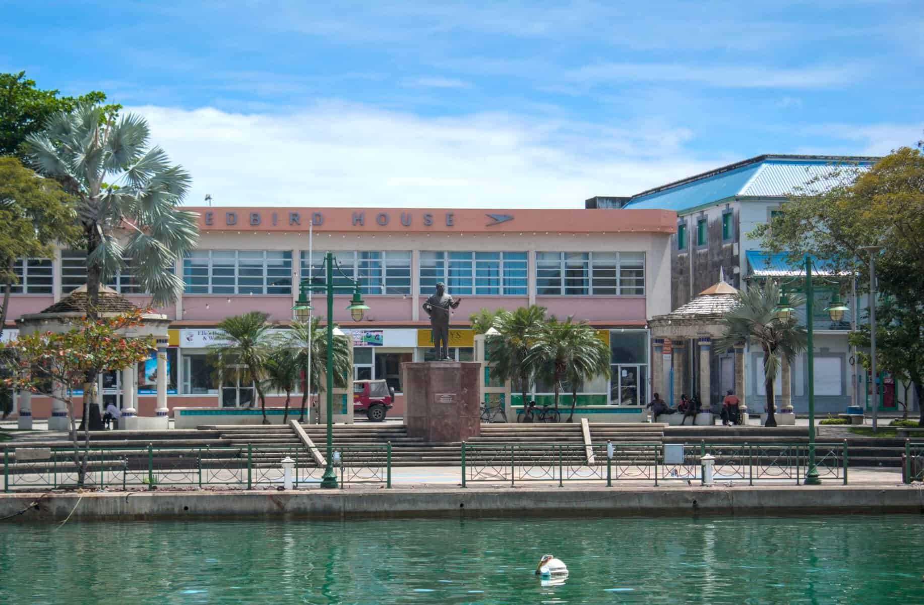 The waterfront in downtown Bridgetown, Barbados