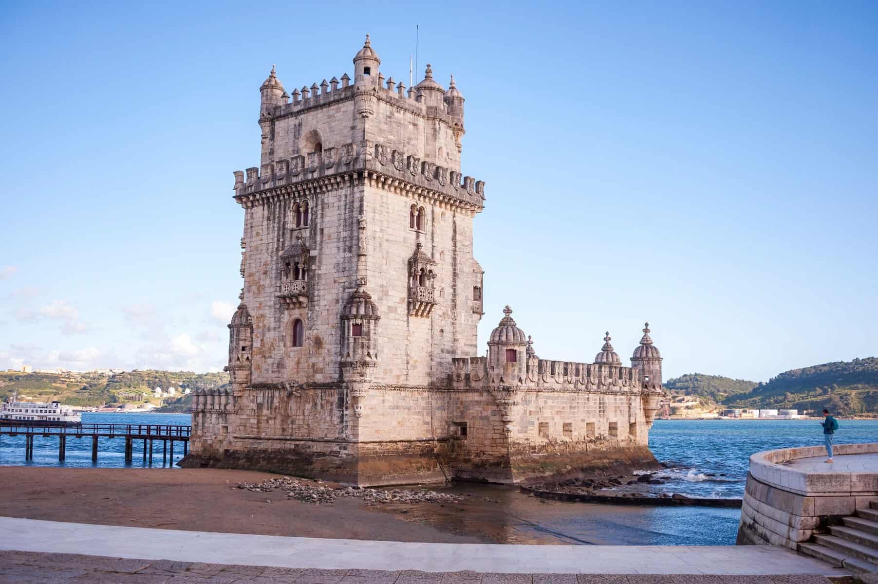 Belém Tower on the Tagus River in Lisbon, Portugal