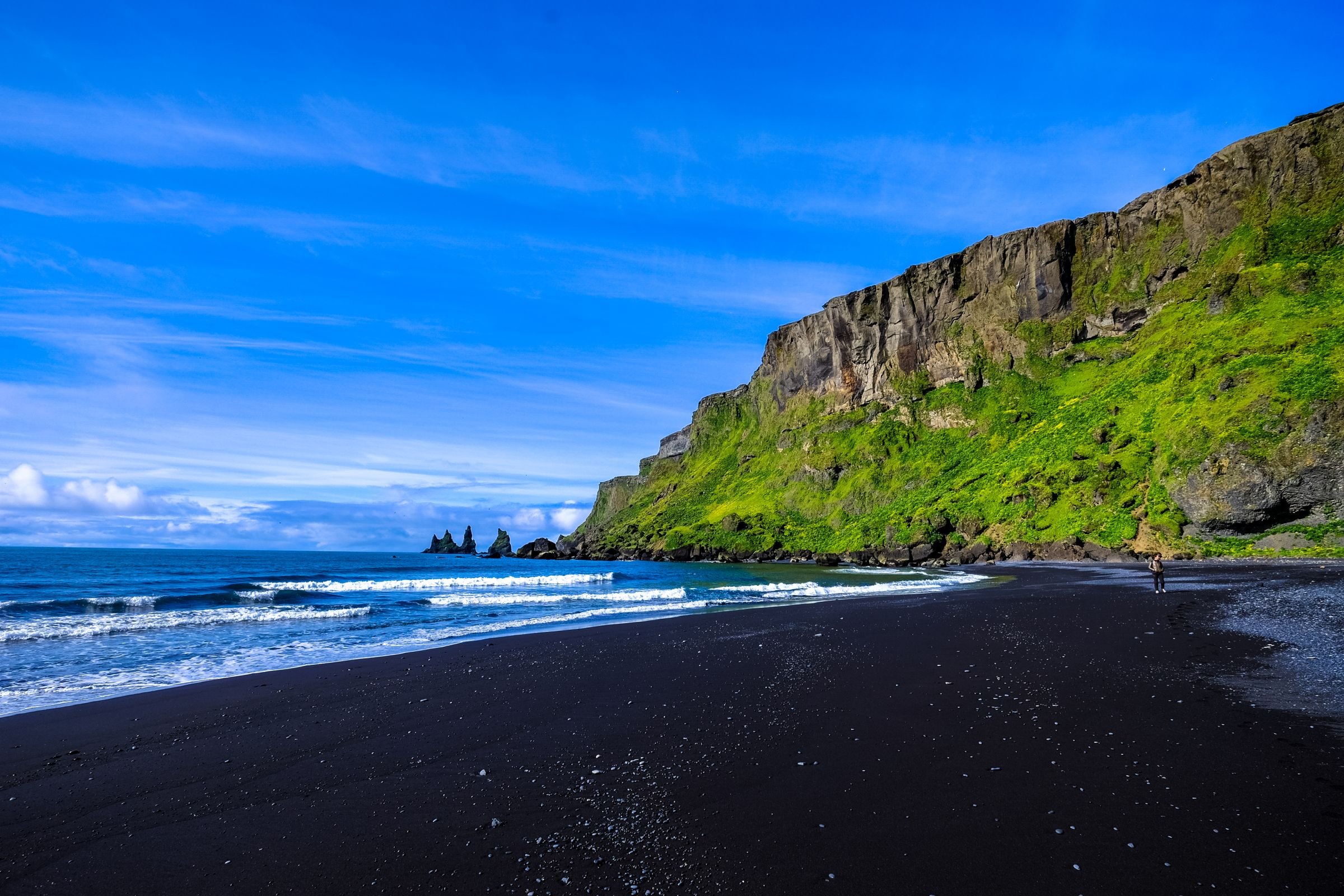 The black sand beach near Vík