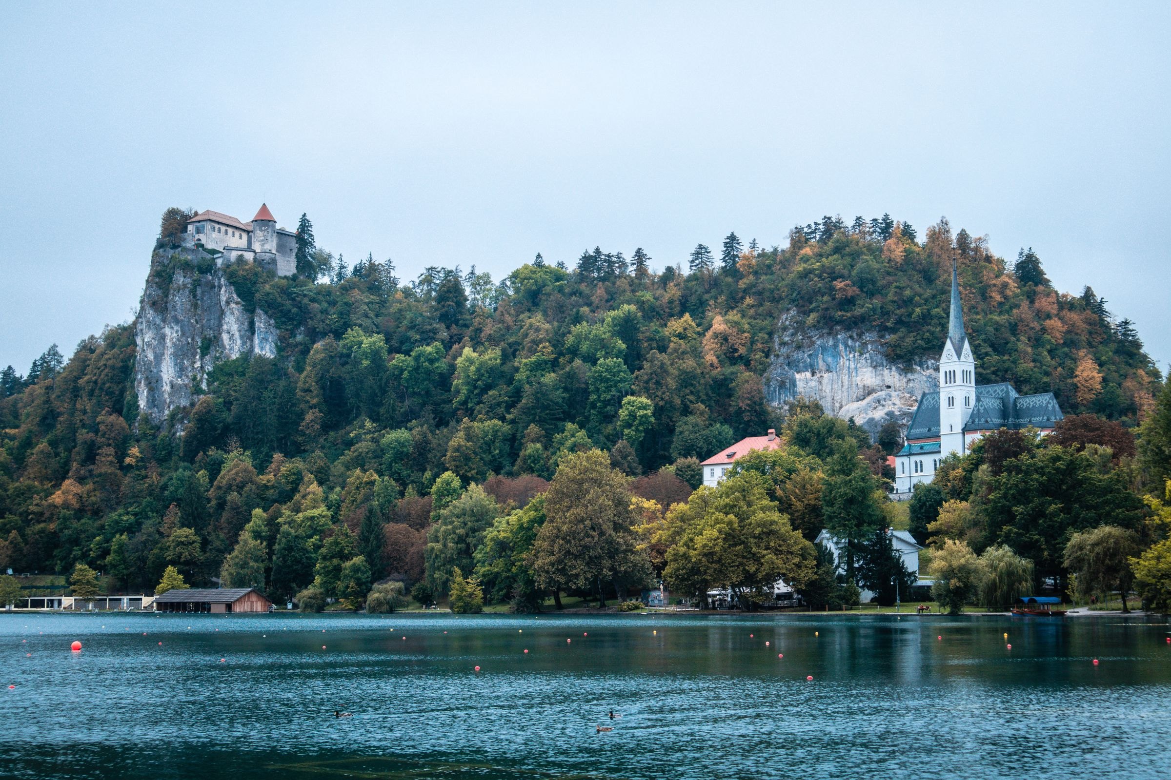 Bled Castle above the lake