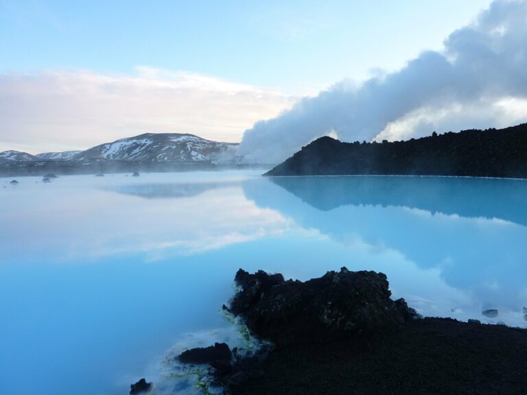 The milky blue water of the Blue Lagoon