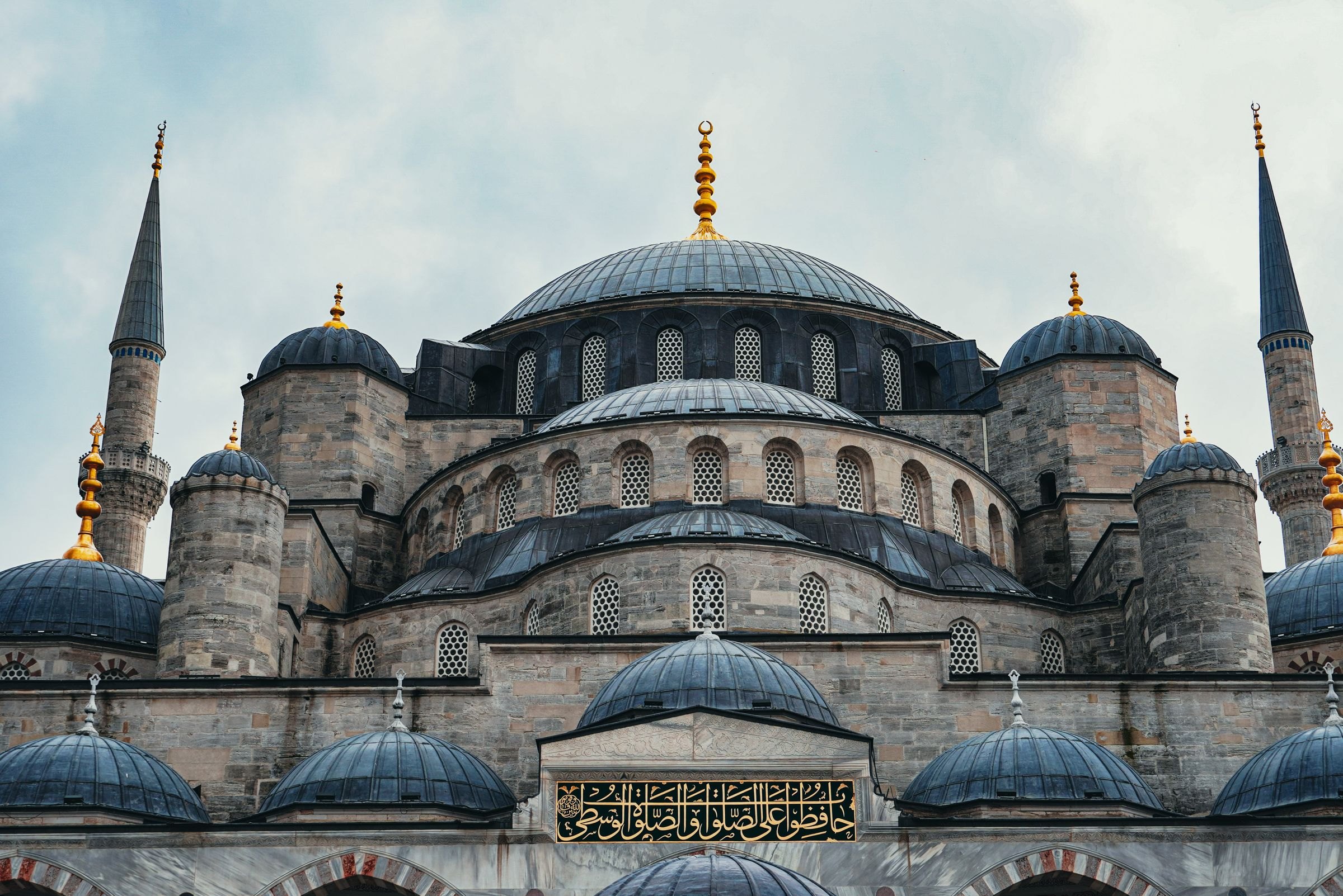 The domes of the Blue Mosque in Istanbul