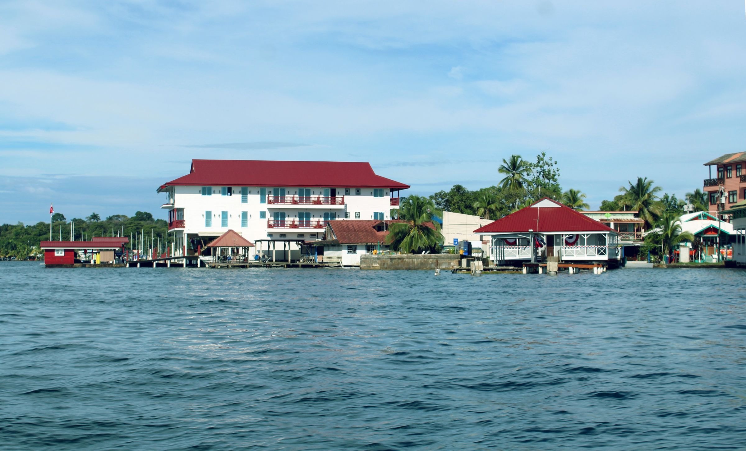 The waterfront of Bocas del Toro