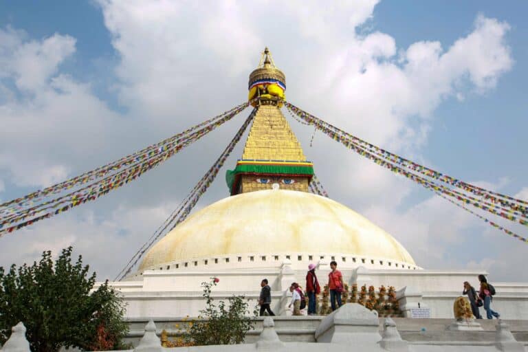 Boudhanath Stupa and prayer flags, Kathmandu