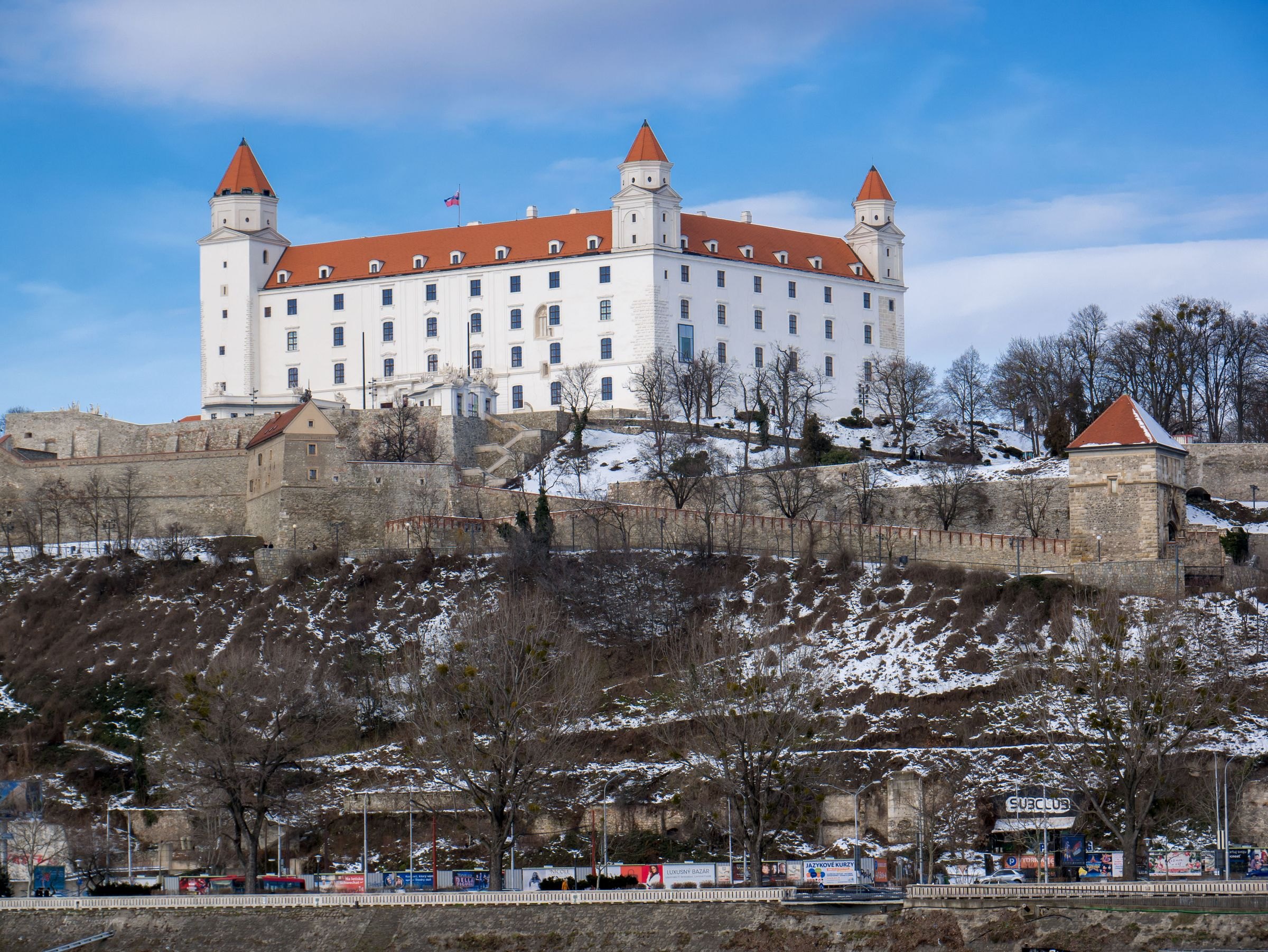 Bratislava Castle in winter