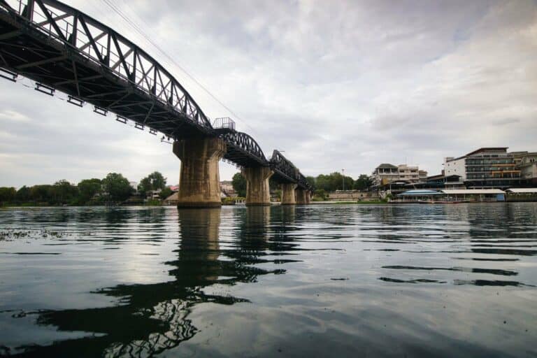 The bridge on the River Kwai at Kanchanaburi, Thailand