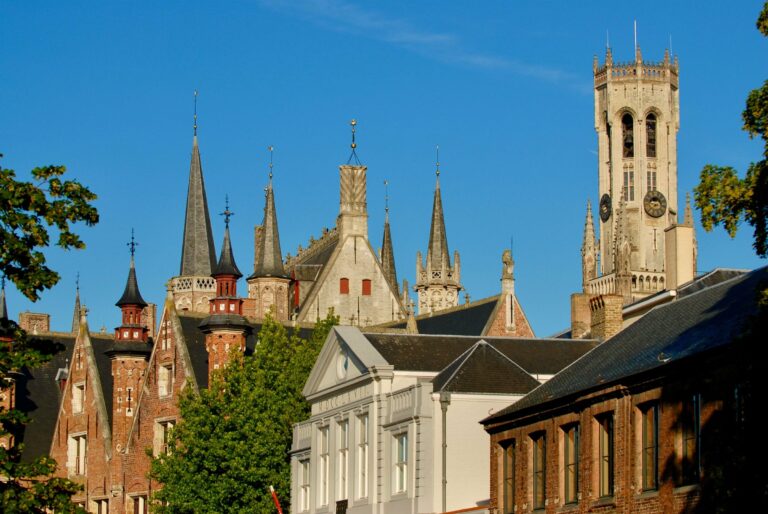 The spires and belfry of Bruges