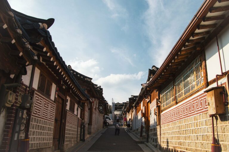 A hanok street in Bukchon