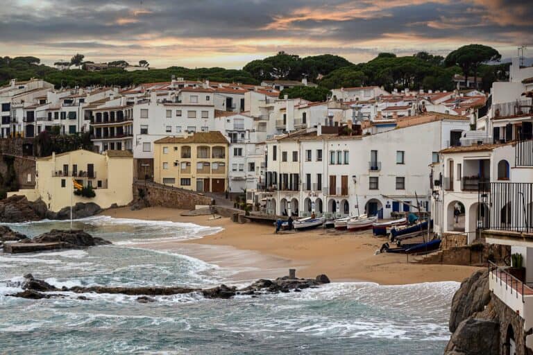 The waterfront of Calella de Palafrugell on the Costa Brava