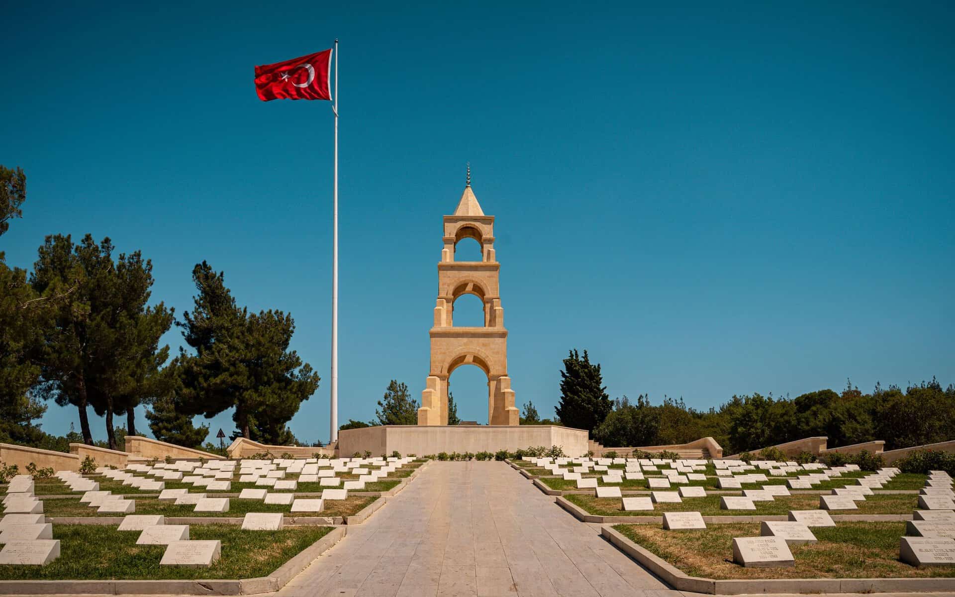 The Çanakkale Martyrs' Memorial on the Gallipoli Peninsula