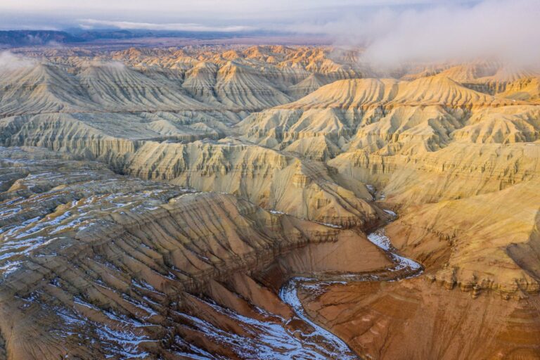 Eroded canyons near Almaty