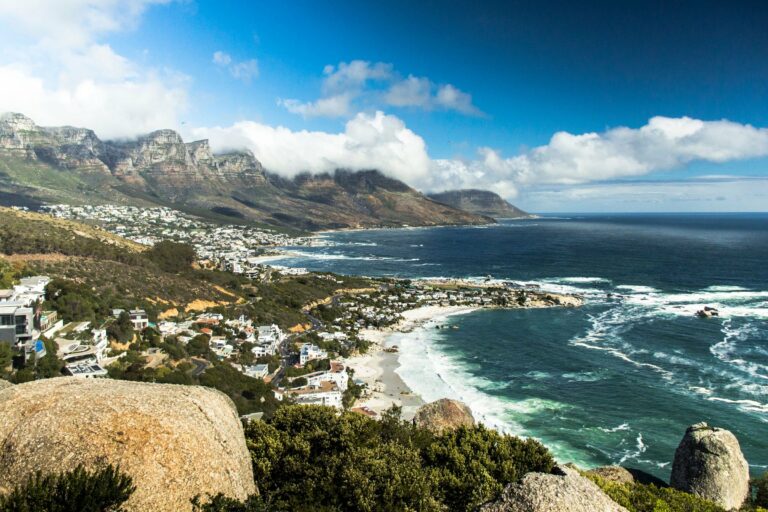 Cape Town's coastline and mountains